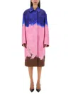 Dries Van Noten Ranks Brushstroke-print Oversized Silk Coat In Multicolour
