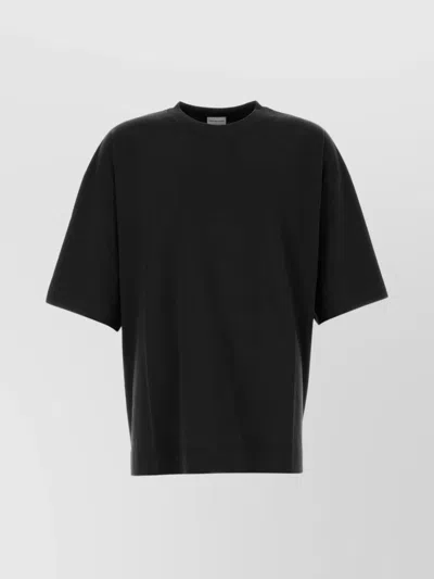 Dries Van Noten Oversize Crew Neck Plain Short Sleeves T-shirt In Black