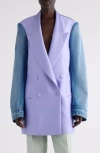 Dries Van Noten Double-breasted Blink Bis Bl In Lilac