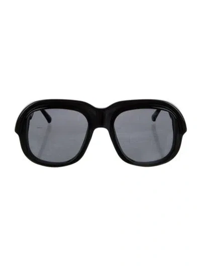 Pre-owned Dries Van Noten Oversize Tinted Sunglasses In Black