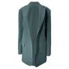 Dries Van Noten Oversized Blazer In Turquoise Polyester In Blue