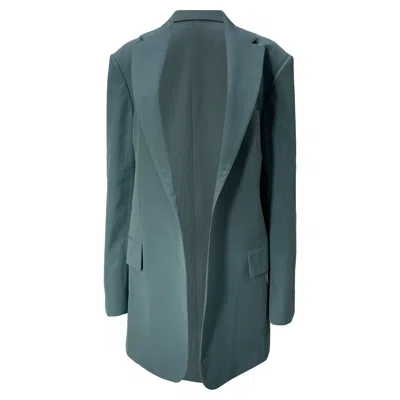 Dries Van Noten Oversized Blazer In Turquoise Polyester In Blue