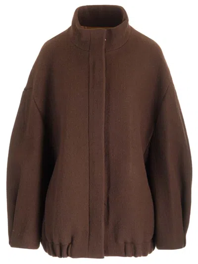 Dries Van Noten Oversized Bomber Jacket In Brown