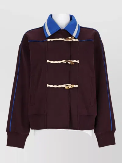 Dries Van Noten Oversized Coat In Burgundy