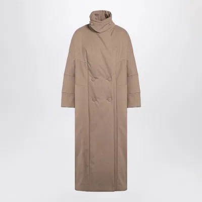 Dries Van Noten Oversized Coat In Camel-coloured