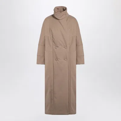 DRIES VAN NOTEN DRIES VAN NOTEN OVERSIZED COAT IN CAMEL COLOURED COTTON