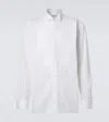 Dries Van Noten Oversized Cotton Poplin Tuxedo Shirt In Neutral