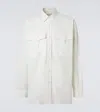 Dries Van Noten Oversized Cotton Twill Shirt In Neutral