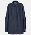 Dries Van Noten Women Contrasting Denim Shirt In Blue