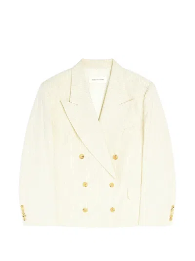 Dries Van Noten Oversized Double-breasted Blazer In White