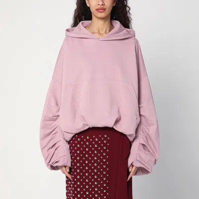 DRIES VAN NOTEN OVERSIZED DRAPED PINK SWEATSHIRT