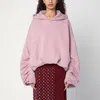 Dries Van Noten Oversized Draped Hooded Sweatshirt In Pink