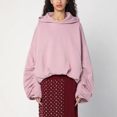 DRIES VAN NOTEN OVERSIZED DRAPED PINK SWEATSHIRT