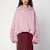 Dries Van Noten Oversized Draped Hooded Sweatshirt In Pink