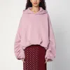 Dries Van Noten Oversized Draped Hooded Sweatshirt In Pink