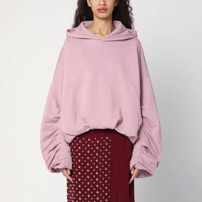 DRIES VAN NOTEN DRIES VAN NOTEN  OVERSIZED DRAPED PINK SWEATSHIRT