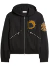 Dries Van Noten Oversized Logo-embroidered Hoodie In Black