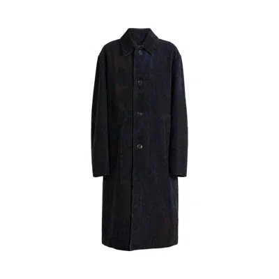 Pre-owned Dries Van Noten Oversized Long Coat 'petrol' | Tan | Men's Size L
