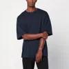 Dries Van Noten Oversized Short Sleeve Round Neck Cotton T-shirt In Blue