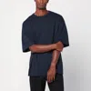 Dries Van Noten Oversized Short Sleeve Round Neck Cotton T-shirt In Blue