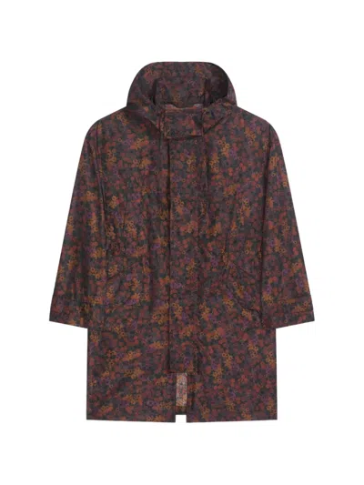 Dries Van Noten Oversized Printed Parka In Brown