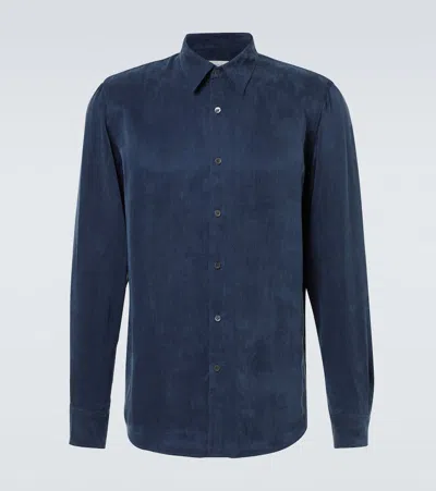 Dries Van Noten Oversized Shirt In Blue
