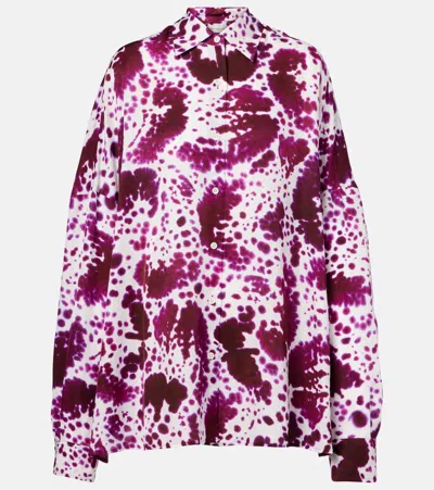 Dries Van Noten Oversized Shirt In Pink