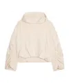 Dries Van Noten Long-sleeved Draped Hoodie In White