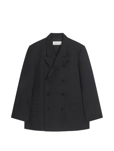 Dries Van Noten Oversized Wool Blazer In Black