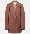 Dries Van Noten Oversized Wool Blazer In Brown