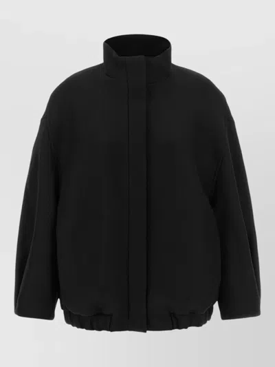 Dries Van Noten Oversized Wool Bomber Jacket In Transparent