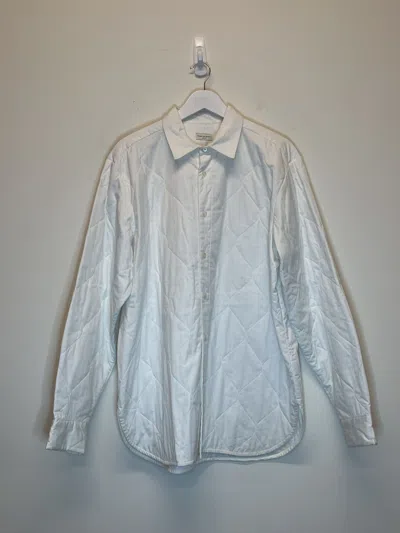 Pre-owned Dries Van Noten Padded Button Up Shirt In White