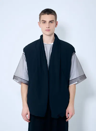 Dries Van Noten Padded Gaber Vest In Blue