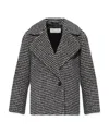 Dries Van Noten Oversized Checked Wool-blend Coat In Black