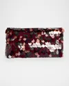 Dries Van Noten Rectangular Sequin Embellished Fabric Clutch In Multi