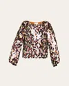 Dries Van Noten Paillette Embellished Long-sleeve Top In Blue