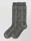 Dries Van Noten Paisley Jacquard Knit Ankle Socks In Multi