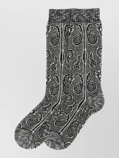 Dries Van Noten Paisley Jacquard Knit Ankle Socks In Multi