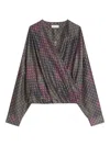 Dries Van Noten Camiel Printed Long-sleeve Wrap Top In Multi