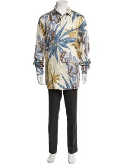Pre-owned Dries Van Noten Paisley Print Long Sleeve Shirt In Neutral