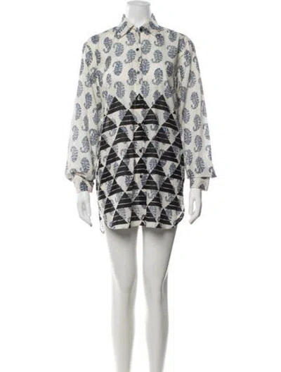 Pre-owned Dries Van Noten Paisley Print Mini Dress In Neutrals