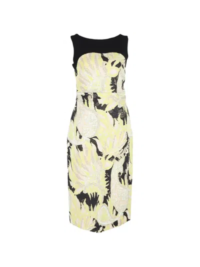 Pre-owned Dries Van Noten Paisley Printed Midi Dress In Yellow