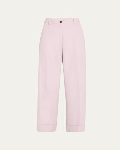 Dries Van Noten Pakora Bis Cuffed Pants In Lilac