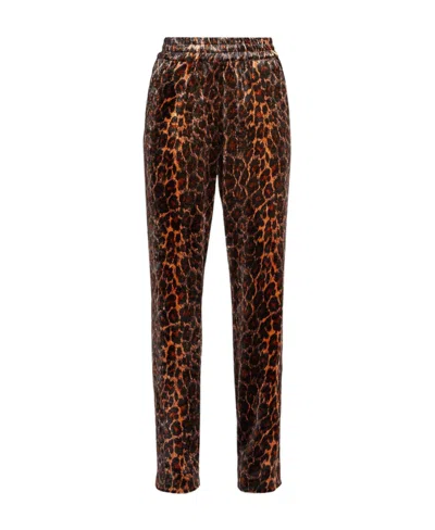 Dries Van Noten Palacos Leopard Print Casual Pants In Black