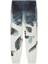 Dries Van Noten Palm-printed Trousers In Blue