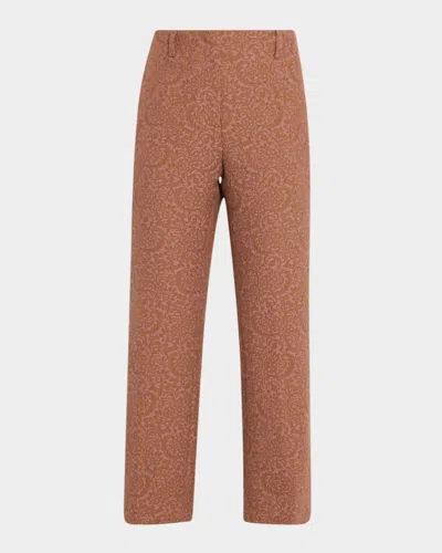 Dries Van Noten Paloma Brocade Straight-leg Ankle Pants