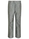 Dries Van Noten Pleated Slim Fit Ankle Length Trousers In Raf