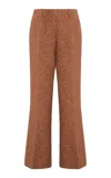Dries Van Noten Paloma Pintucked Cotton-jacquard Pants In Neutral