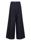 Dries Van Noten Dark Blue Denim Pamplona Wide-leg Jeans In Blue