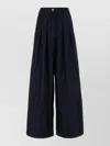 Dries Van Noten Indigo High-waisted Wide-leg Jeans With Exaggerated Length In Black